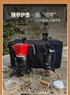 Best-selling outdoor hand-brewed coffee set gift box, hand-ground coffee machine, outdoor stove + coffee bean grinder Specification image